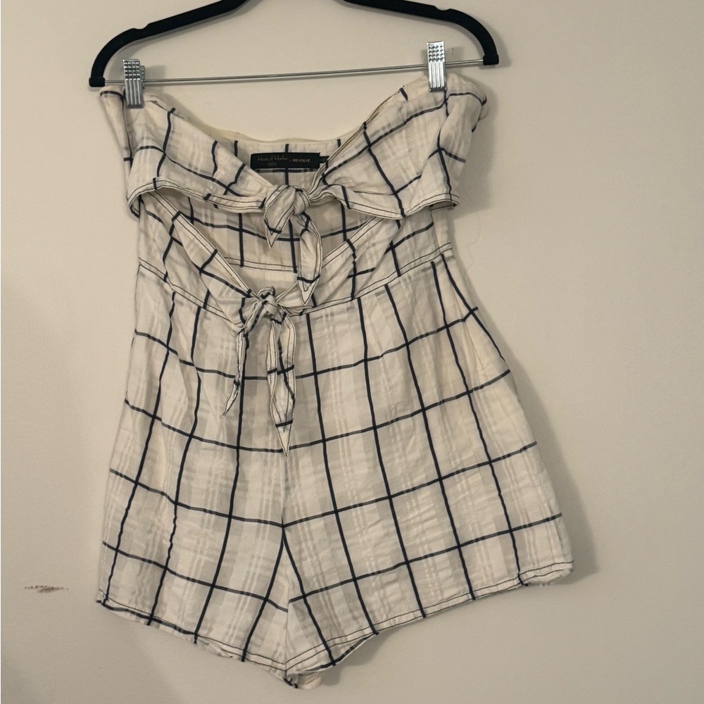 Plaid Off-Shoulder Women Shorts